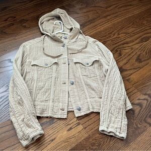 Evereve Beige Quilted Utility Jacket